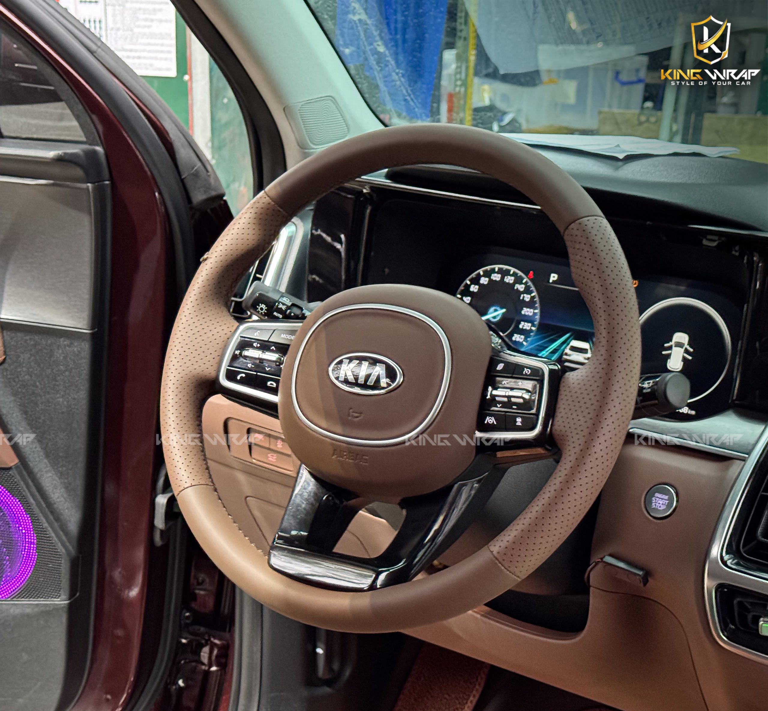 Đổi Màu Nội Thất Kia Sorento - Cam Hermes Sang Trọng