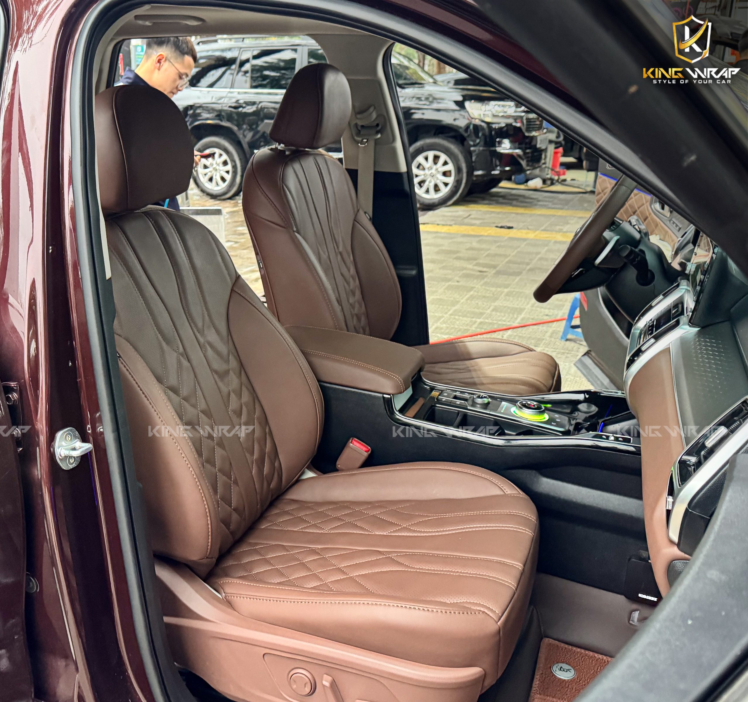 Đổi Màu Nội Thất Kia Sorento - Cam Hermes Sang Trọng