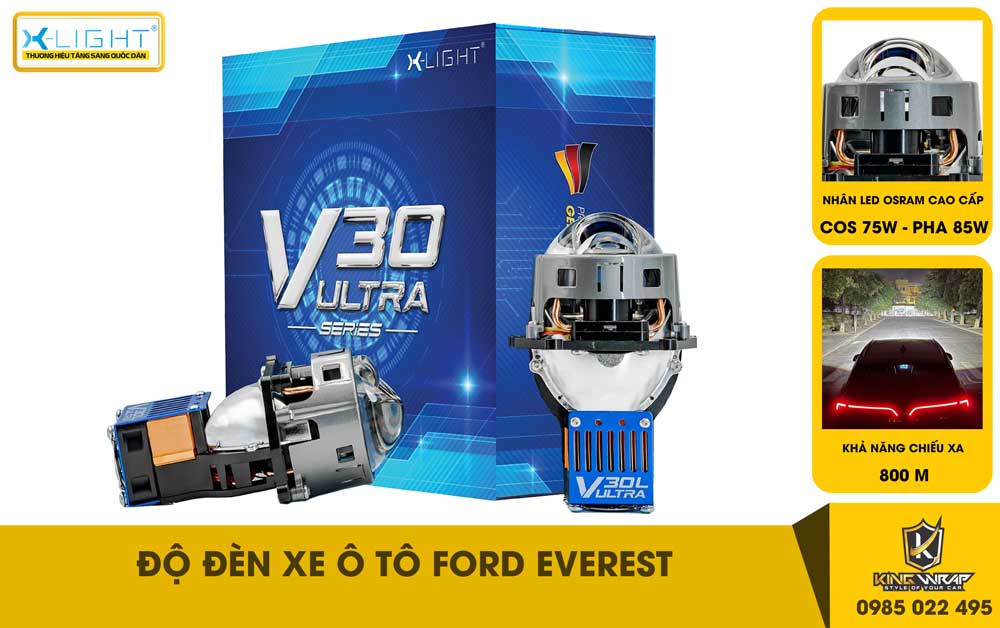 Độ Đèn Ford Everest 2025: Top 3 Giải Pháp Độ Đèn Cho Ánh Sáng Vượt Trội