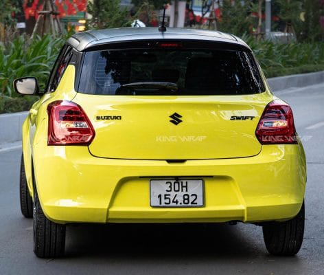 Dán decal đổi màu vàng chanh xe Swift