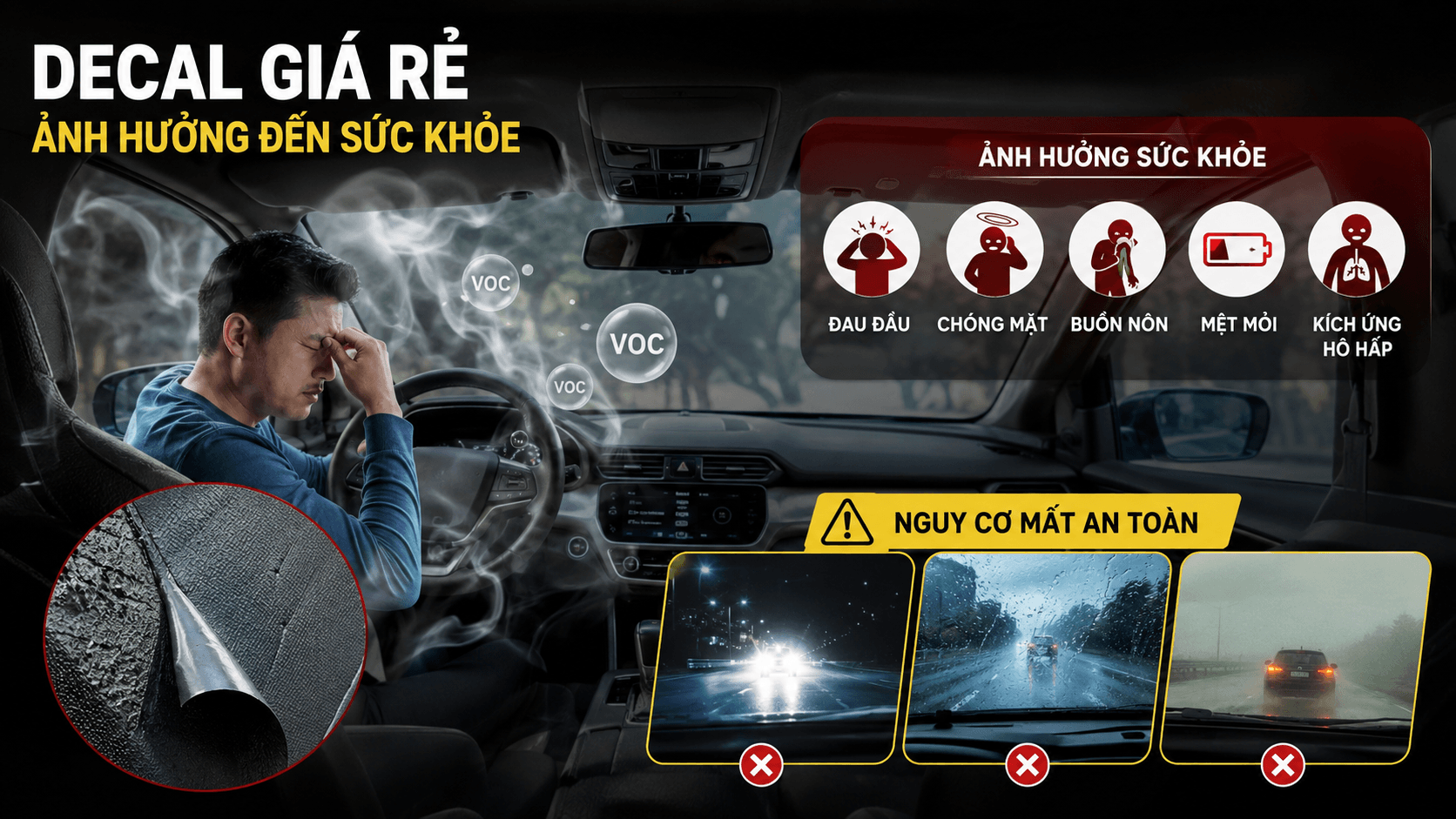 4 Tác hại khi dán decal giá rẻ: Đừng để “tiền mất tật mang” vì ham rẻ