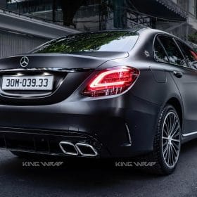 Dán decal đổi màu đen lỳ mờ xe ô tô Mercedes C200: Sang trọng, mạnh mẽ, đậm cá tính