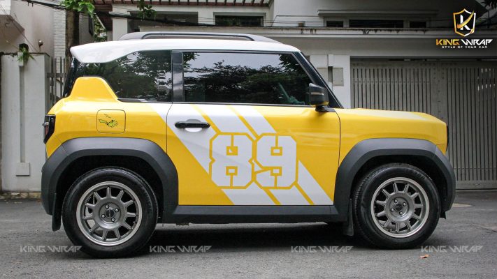 Dán tem xe ô tô Hà Nội đẹp, giá tốt 1 Dán Tem Thể Thao VinFast VF3 – Phong Cách Cá Tính Cho Chiếc Xe Màu Vàng Nổi Bật
