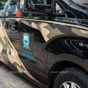 Dán tem xe Hyundai Starex họa tiết camouflage tại KingWrap