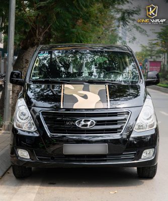 Dán tem xe Hyundai Starex họa tiết camouflage tại KingWrap