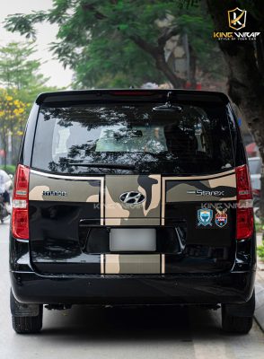 Dán tem xe Hyundai Starex họa tiết camouflage tại KingWrap
