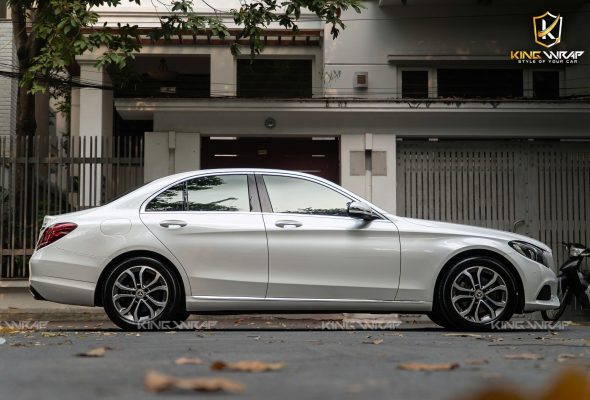 Dán đổi màu trắng decal xuất Nhật PET 1010 cho Mercedes C250 