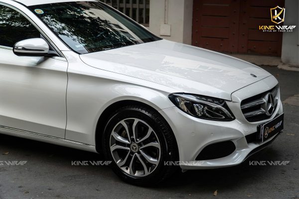 Dán đổi màu trắng decal xuất Nhật PET 1010 cho Mercedes C250 