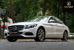 Dán đổi màu trắng decal xuất Nhật xe Mercedes C250