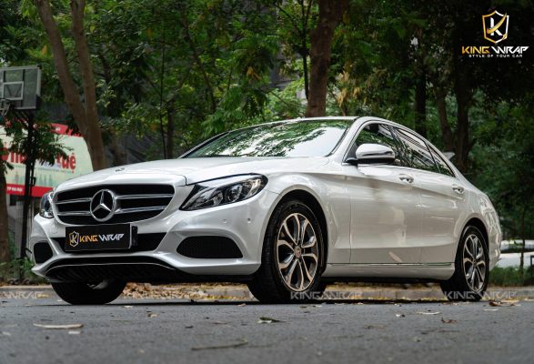 Dán đổi màu trắng decal xuất Nhật PET 1010 cho Mercedes C250 