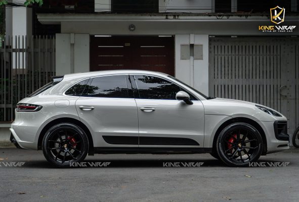 Dán đổi màu xám xi măng cho Porsche Macan S