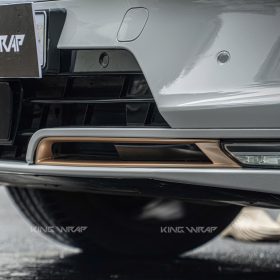 Dán đổi màu xám xi măng PET 2308 kết hợp viền vàng đồng cho VinFast VF9 