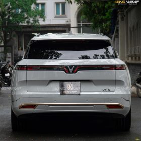 Dán đổi màu xám xi măng PET 2308 kết hợp viền vàng đồng cho VinFast VF9 