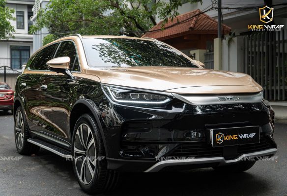 Dán decal phong cách Maybach vàng sâm panh cho BYD Sealion 8
