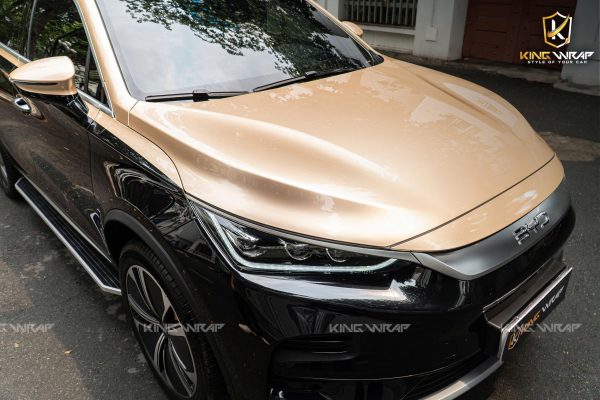 Dán decal phong cách Maybach vàng sâm panh cho BYD Sealion 8