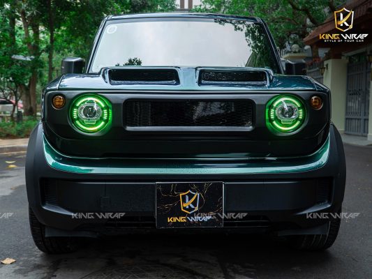 Nâng cấp toàn diện xe Vinfast VF3: Dán đổi màu PET 133, độ đèn, capo tại KingWrap