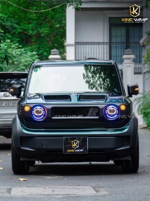 Nâng cấp toàn diện xe Vinfast VF3: Dán đổi màu PET 133, độ đèn, capo tại KingWrap