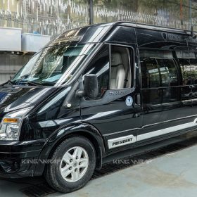 Bọc da ghế, đổi màu nội thất Transit tại KingWrap