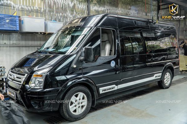 Bọc da ghế, đổi màu nội thất Transit tại KingWrap