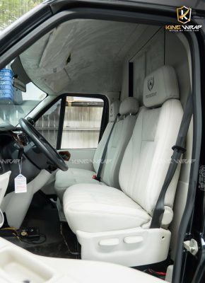 Bọc da ghế, đổi màu nội thất Transit tại KingWrap