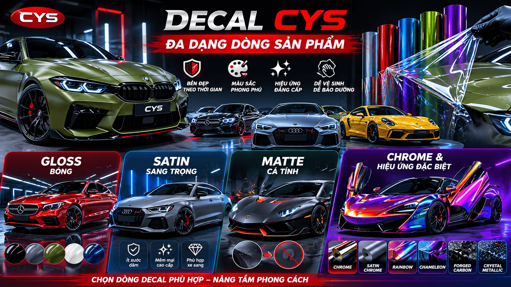 Decal CYS là gì? Đánh giá chi tiết thương hiệu decal CYS dành cho người mới trước khi dán xe Decal CYS là gì? Đánh giá chi tiết thương hiệu decal CYS dành cho người mới trước khi dán xe