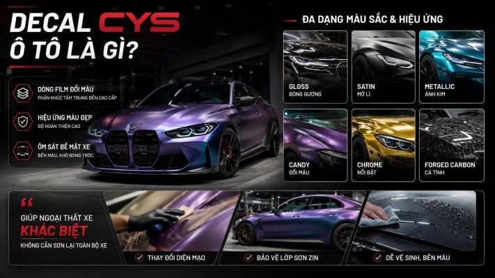 Dán decal CYS ô tô có bền không? Những điều cần biết trước khi dán