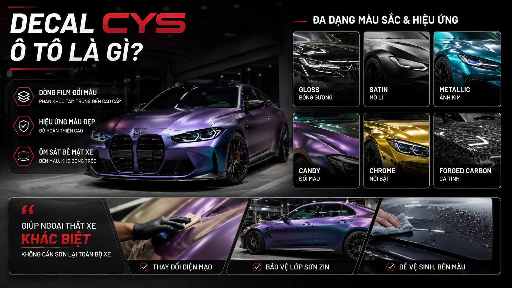 Decal CYS phù hợp với những dòng xe nào?