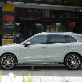 Dán đổi màu xám xi măng decal CYS cho Porsche Cayenne S