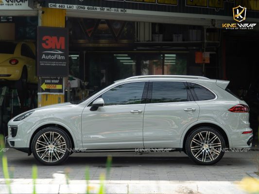 Dán đổi màu xám xi măng decal CYS cho Porsche Cayenne S