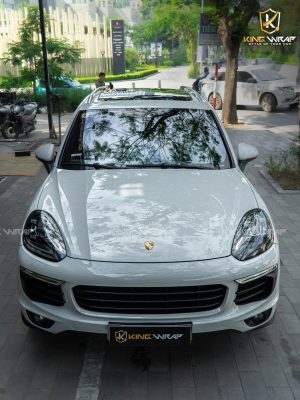 Dán đổi màu xám xi măng decal CYS cho Porsche Cayenne S