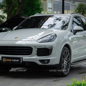 Dán đổi màu xám xi măng decal CYS cho Porsche Cayenne S