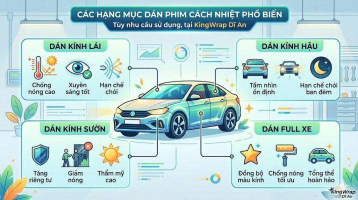Địa chỉ dán phim cách nhiệt ô tô tại Bình Dương uy tín