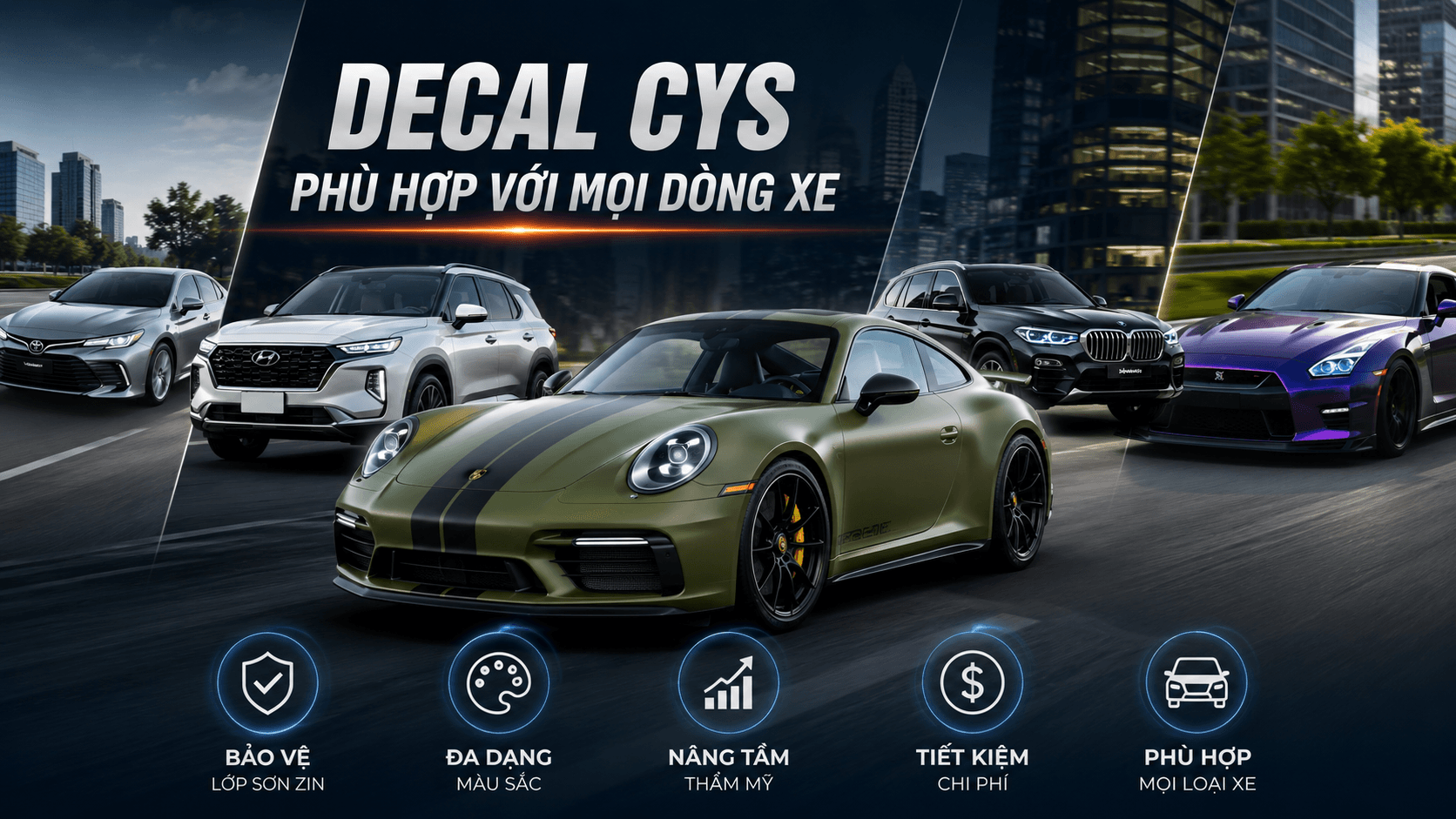 Decal CYS phù hợp với những dòng xe nào?