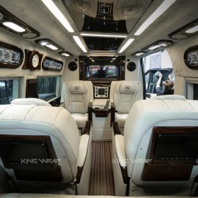 Bọc da ghế, đổi màu nội thất Transit tại KingWrap