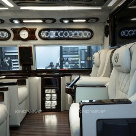 Bọc da ghế, đổi màu nội thất Transit tại KingWrap