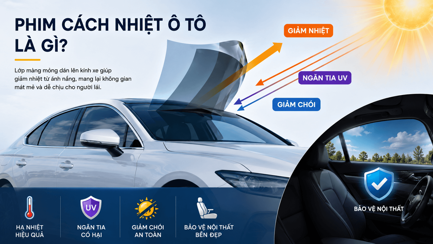 Phim cách nhiệt ô tô có thực sự chống nóng không - Những sự thật nhiều người chưa biết