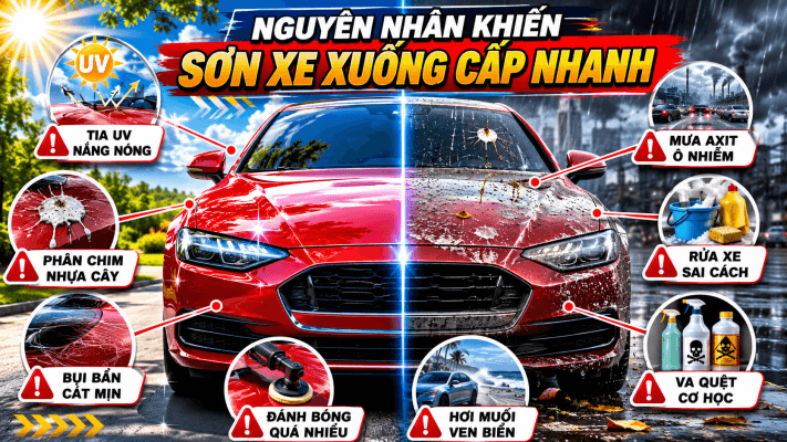 Nhung nguyen nhan khien son xe xuong cap nhanh chong