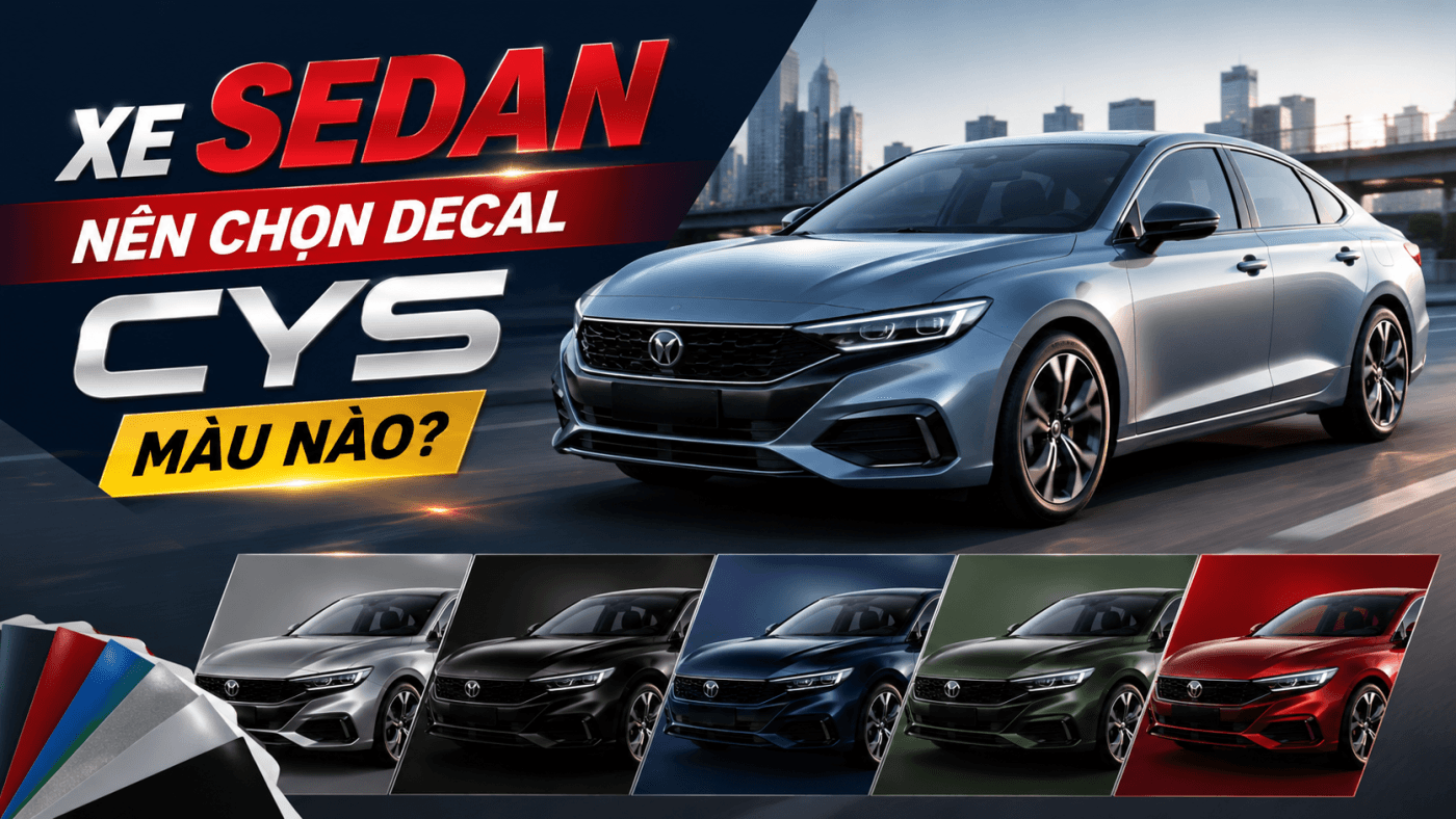 Xe Sedan nen chon decal CYS mau nao