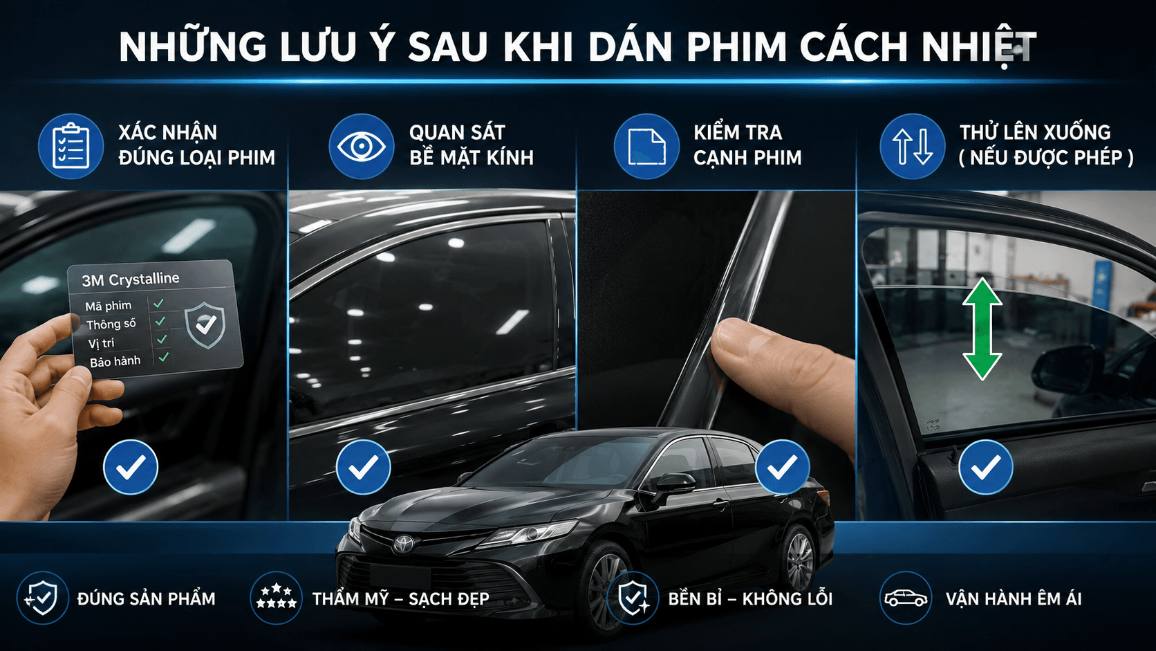 Những Lưu Ý Sau Khi Dán Phim Cách Nhiệt Những Lưu Ý Sau Khi Dán Phim Cách Nhiệt
