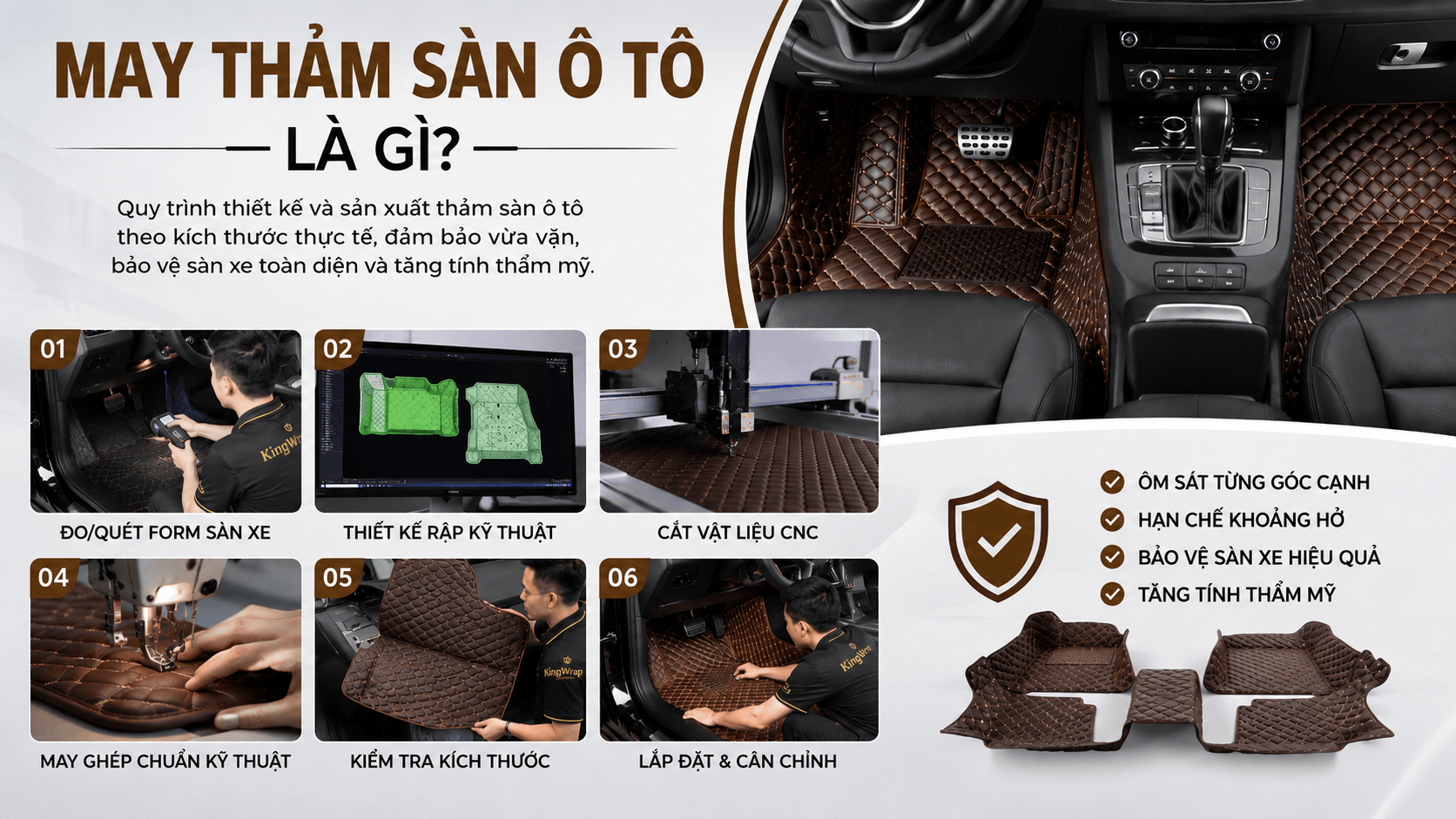 Địa chỉ may thảm sàn ô tô uy tín tại Hà Nội