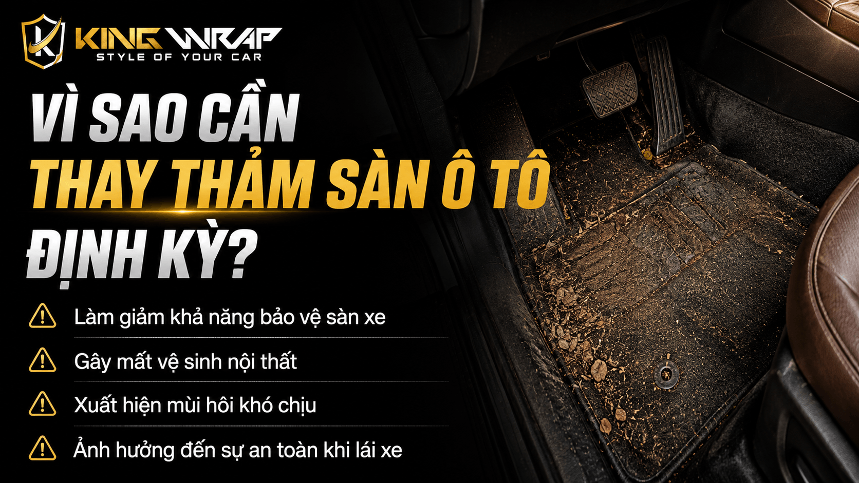 Bao lâu nên thay thảm sàn ô tô? Dấu hiệu nhận biết và thời điểm thay phù hợp