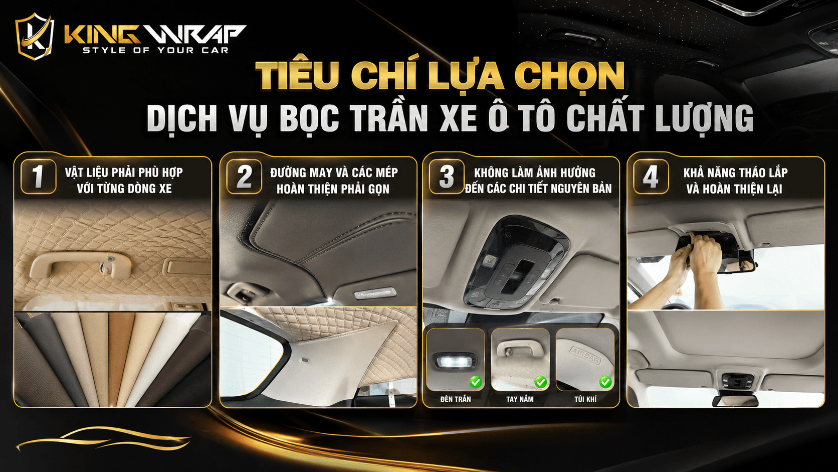 Bọc trần xe ô tô chuyên nghiệp, uy tín tại KingWrap Bọc trần xe ô tô chuyên nghiệp, uy tín tại KingWrap