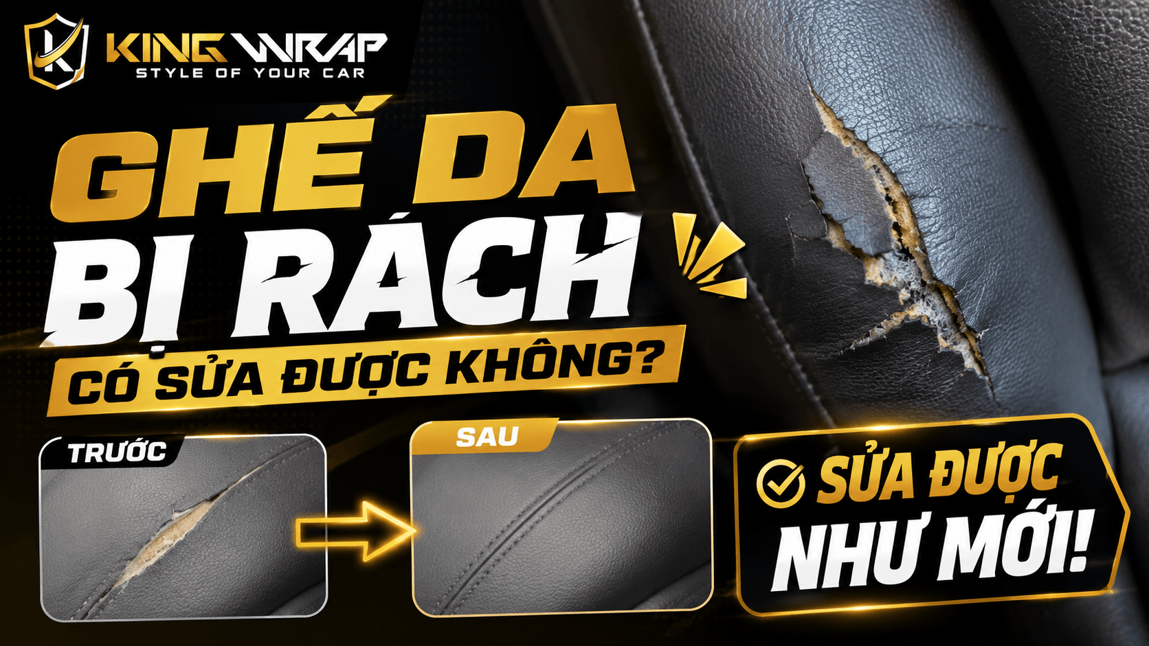 Ghế da bị rách có sửa được không? Cách xử lý hiệu quả, bền đẹp Ghế da bị rách có sửa được không? Cách xử lý hiệu quả, bền đẹp