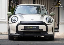 Dán decal đổi màu MINI Cooper trắng kem ngọc trai phối nóc xanh mint