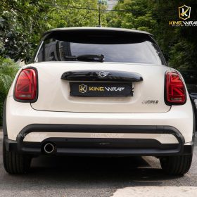 Dán decal đổi màu MINI Cooper trắng kem ngọc trai phối nóc xanh mint 6 Dán decal đổi màu MINI Cooper trắng kem ngọc trai phối nóc xanh mint