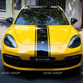 Dán đổi màu vàng Porsche Panamera 