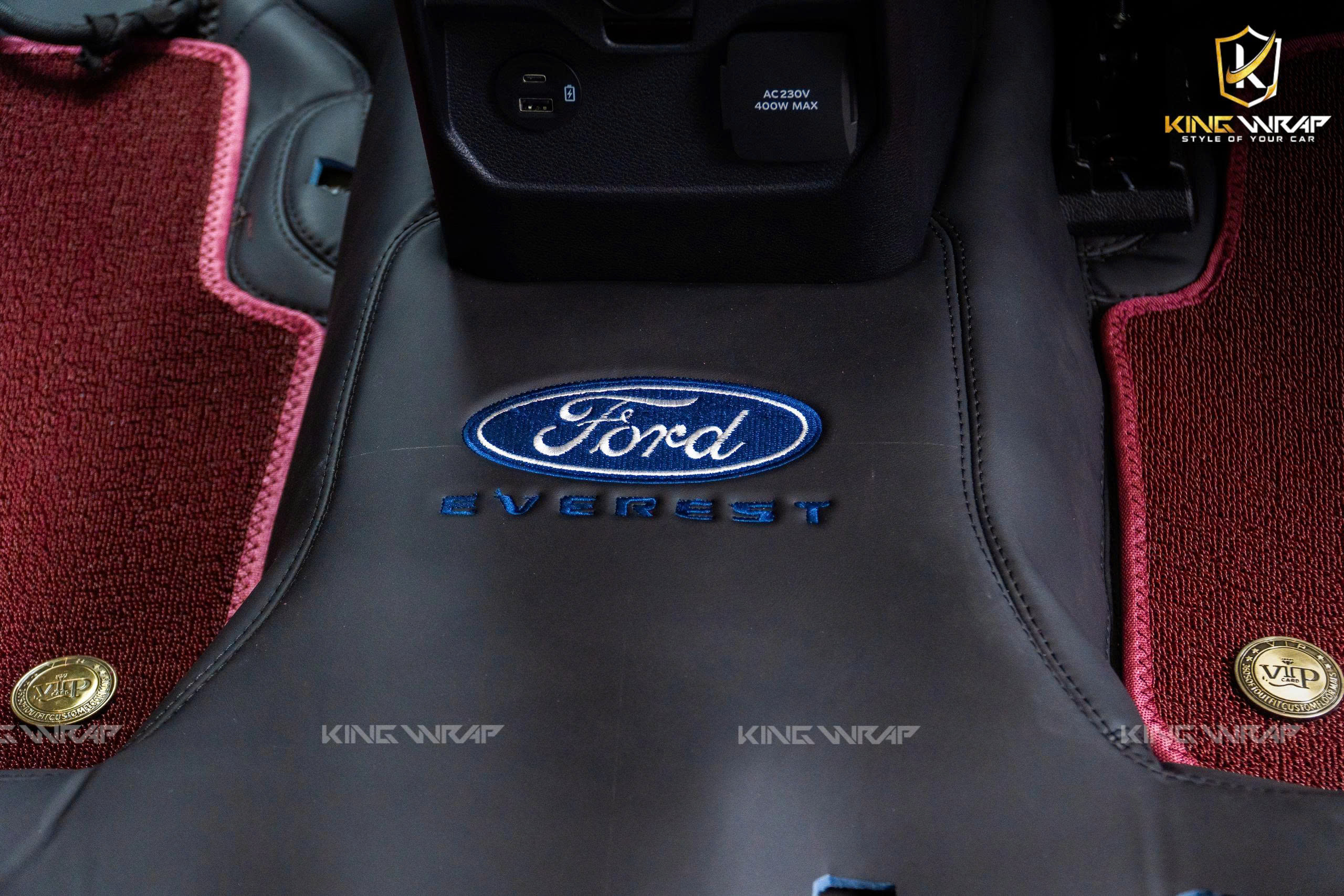 Ford Everest làm thảm sàn da Nappa cao cấp2