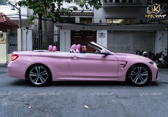 Dán đổi màu hồng pastel fading cho BMW 420i