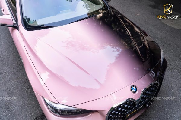Dán đổi màu hồng pastel fading cho BMW 420i