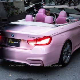 Dán đổi màu hồng pastel fading cho BMW 420i